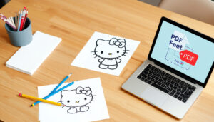 Hello Kitty målarsidor – 100+ gratis PDF att skriva ut